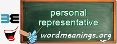 WordMeaning blackboard for personal representative